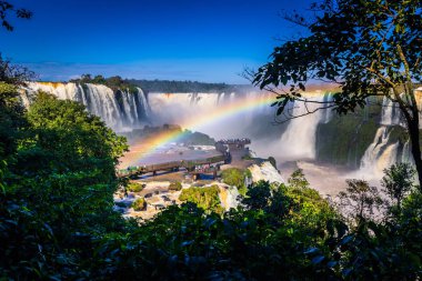 Foz Do Iguazu - 23 Haziran 2017: Iguazu Şelaleleri Panoraması