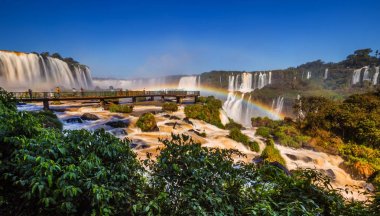Foz Do Iguazu - 23 Haziran 2017: Iguazu Şelaleleri Panoraması