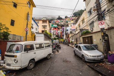 Rio de Janeiro - 21 Haziran 2017: Santa Favela girişine 