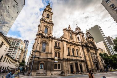 Rio de Janeiro - June 21, 2017: Colonial Church in Rio de Janeir