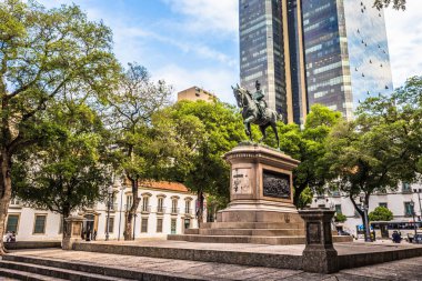 Rio de Janeiro - 21 Haziran 2017: merkezinde tarihi heykeli