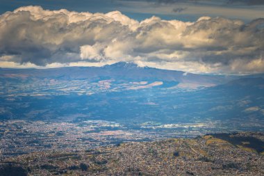 Quito - 21 Ağustos 2018: Quito, Ekvator şehir panoraması