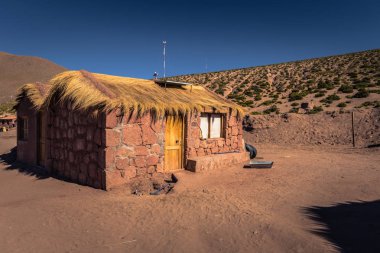 Atacama Çölü, Şili - tipik Machuca köy evleri