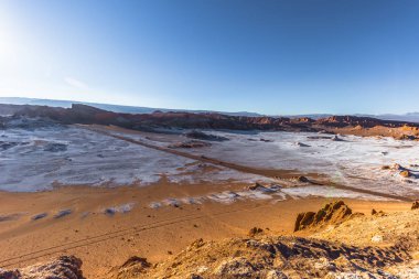 Atacama Çölü, Şili - manzara a tuz dağların