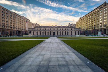 Santiago de Chile - July 08, 2017: Palacio de la Moneda in Santi