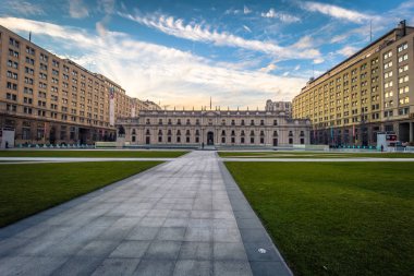 Santiago de Chile - July 08, 2017: Palacio de la Moneda in Santi