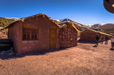 Atacama Çölü, Şili - tipik Machuca köy evleri