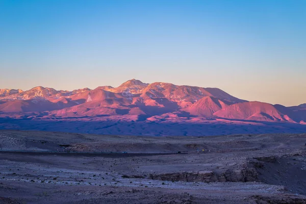 Désert d'Atacama, Chili - Paysage des Andes au coucher du soleil dans le — Photo