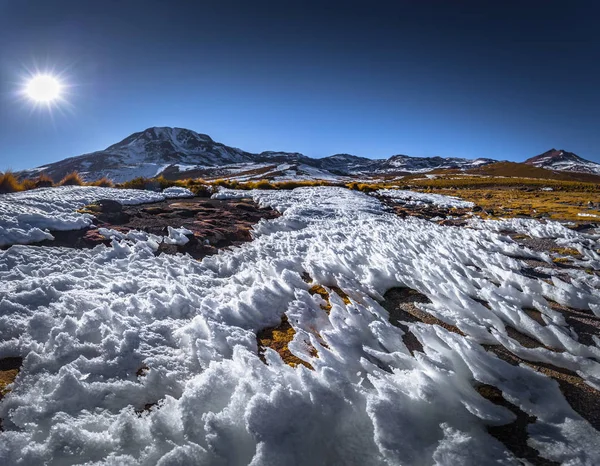 Atacama Desert, Chile - Frozen fields in the Atacama Desert, Chi — Stock Photo, Image