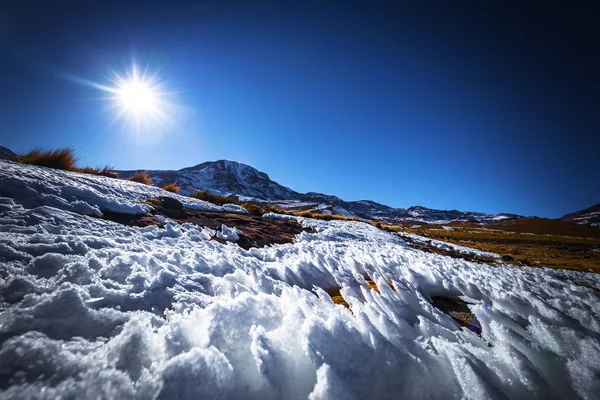 Atacama Desert, Chile - Frozen fields in the Atacama Desert, Chi — Stock Photo, Image
