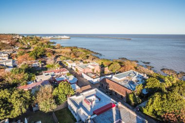 Colonia Del Sacramento - 02 Temmuz 2017: Koloni ile panoramik manzarasını