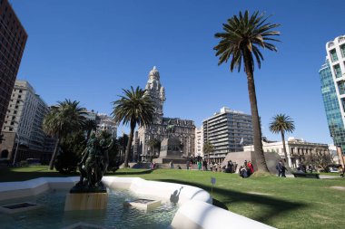 Montevideo - 02 Temmuz 2017: Montevideo şehir merkezinde,