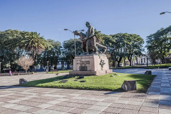 Nueva Helvecia - 02 juli 2017: Centrum van de stad van Nueva Helv — Stockfoto