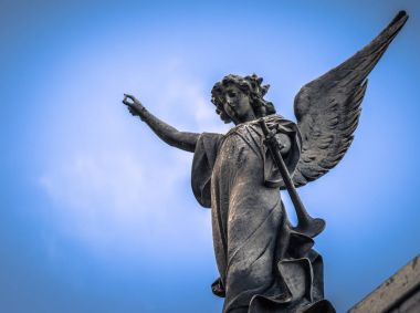 Buenos Aires - 01 Temmuz 2017: Dini heykel Recoleta c