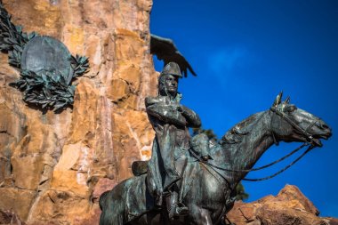 Mendoza - 05 Temmuz 2017: Anıt heykel, Cerro de la Gloria ben