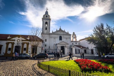 Buenos Aires - 01 Temmuz 2017: Kilise Recoleta mezarlığı