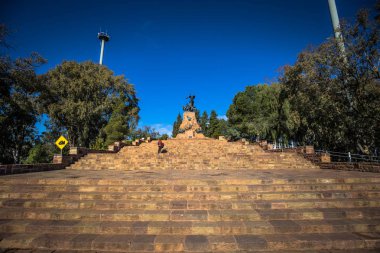 Mendoza - 05 Temmuz 2017: Anıt heykel, Cerro de la Gloria ben