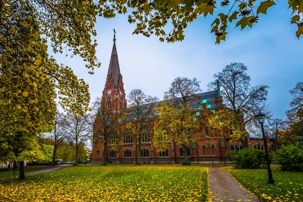 Lund - oktober 21, 2017: alle heiligen kirche in lund, schweden — Stockfoto