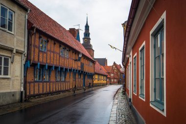 Ystad - 22 Ekim 2017: Yst şehrin tarihi merkezi
