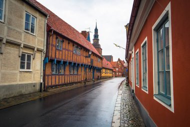 Ystad - 22 Ekim 2017: Yst şehrin tarihi merkezi