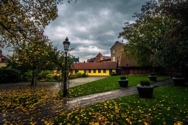Ystad - 22 Ekim 2017: Bahçeleri tarihi merkezi 