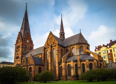 Malmö - 22 Ekim 2017: Malmo İsveç'in Saint Peter's kilise