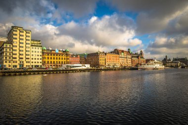 Malmö - 22 Ekim 2017: Malmo, İsveç'in kıyı şeridi