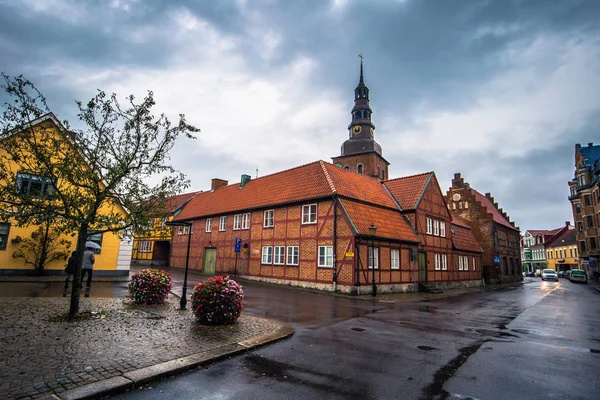 Ystad - 22 października 2017: Zabytkowe centrum miasta Yst — Zdjęcie stockowe