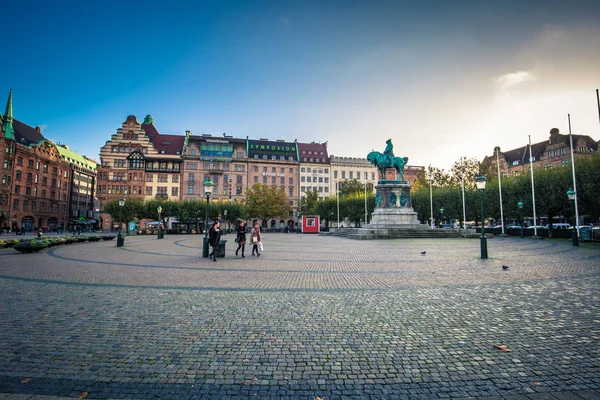 Μάλμο - 22 Οκτωβρίου 2017: Ιστορικό κέντρο του Μάλμο, Σουηδία — Φωτογραφία Αρχείου