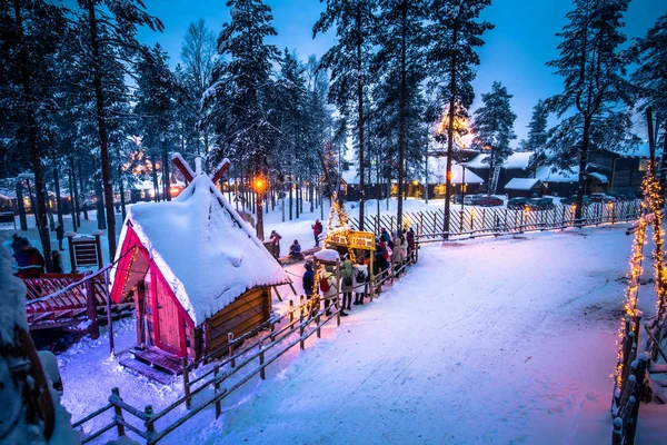 Rovaniemi Grudnia 2017 Wioski Świętego Mikołaja Rovaniemi Finlandia — Zdjęcie stockowe