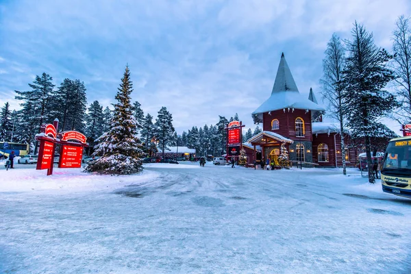 Rovaniemi Grudnia 2017 Wioski Świętego Mikołaja Rovaniemi Finlandia — Zdjęcie stockowe