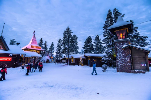 Rovaniemi Grudnia 2017 Wioski Świętego Mikołaja Rovaniemi Finlandia — Zdjęcie stockowe