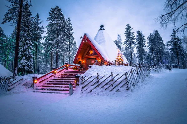 Rovaniemi Grudnia 2017 Wioski Świętego Mikołaja Rovaniemi Finlandia — Zdjęcie stockowe