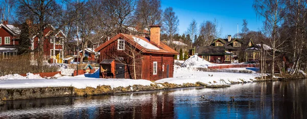 Sundborn Mars 2018 Panorama Pittoresque Ville Sundborn Dalarna Suède — Photo