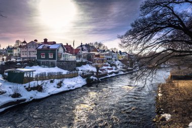 Gavle - 01 Nisan 2018: Gavle, İsveç'in şehrin tarihi merkezine