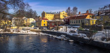 Gavle - 01 Nisan 2018: Gavle, İsveç'in şehrin tarihi merkezine