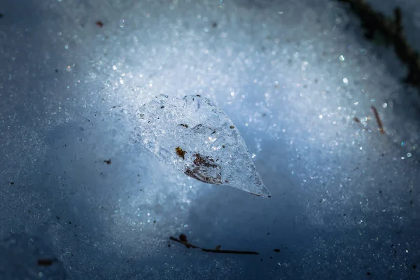 Φάλουν Μαρτίου 2018 Σχηματισμός Μικρών Πάγου Στο Framby Udde Κοντά — Φωτογραφία Αρχείου