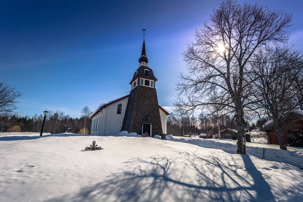 Bingsjo Avril 2018 Eglise Petite Ville Bingsjo Dalarna Suède — Photo