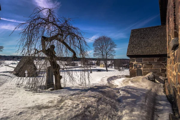 Trono April 2018 Die Alte Kirche Der Stadt Trono Dalarna — Stockfoto