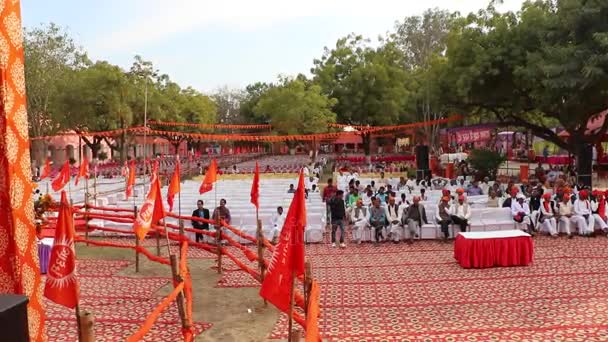 印度的宗教运动雅利安社庆祝其百年校庆 — 图库视频影像