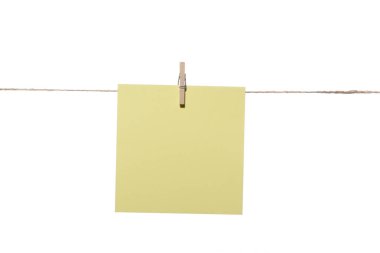 Notes or posit hanging wooden pegs clipart