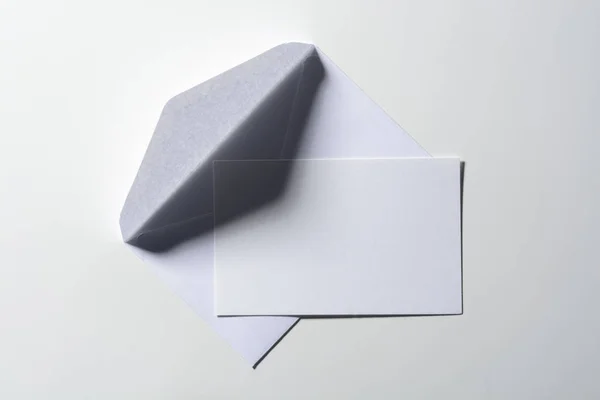 Zarf ve boş kartı — Stok fotoğraf