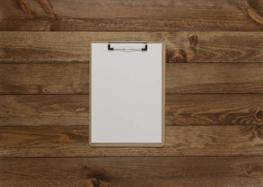 Boş sayfalı masa, yukarıdan kompozisyon