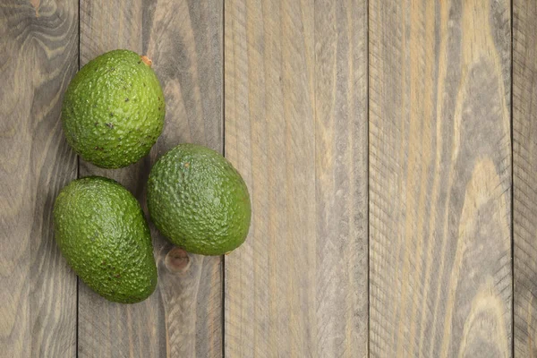 Avocados Wooden Background Seen — Stock Photo, Image