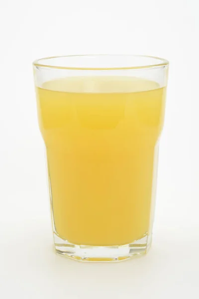Апельсиновый Сок Стакане Белом Фоне — стоковое фото