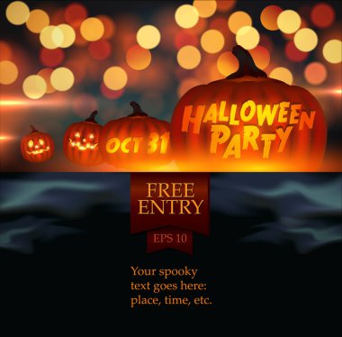 Halloween pumpkins illüstrasyon.