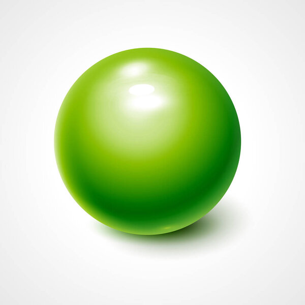 Green sphere isolated