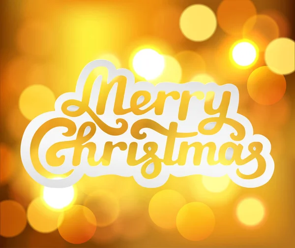 Merry Christmas hand belettering handtekening — Stockvector