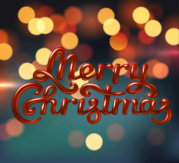 Merry Christmas hand belettering handtekening — Stockvector