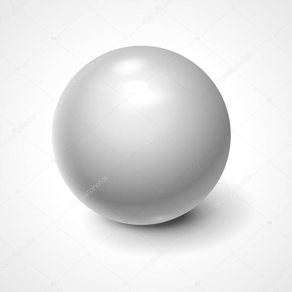 Grey sphere isolated